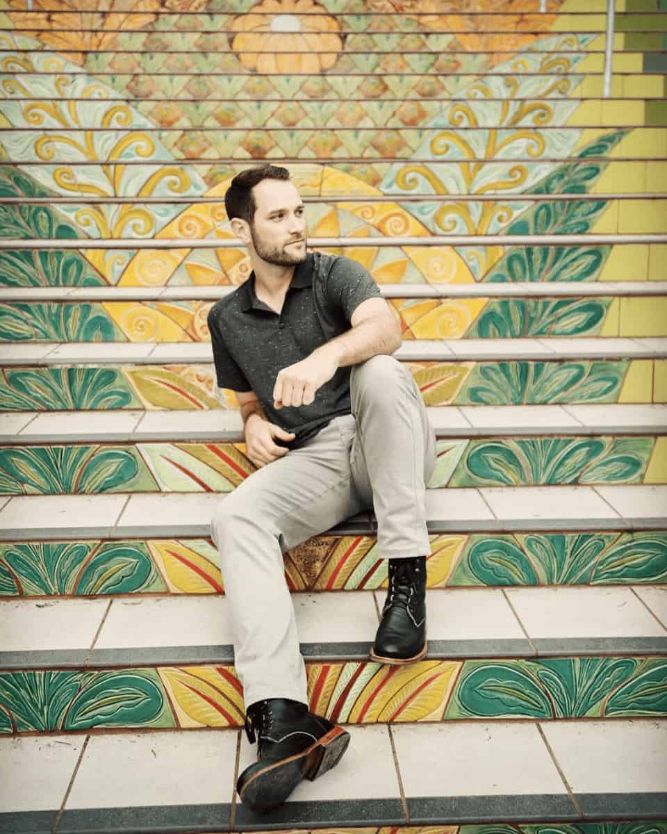 man wearing the Adelante Havana Boots
