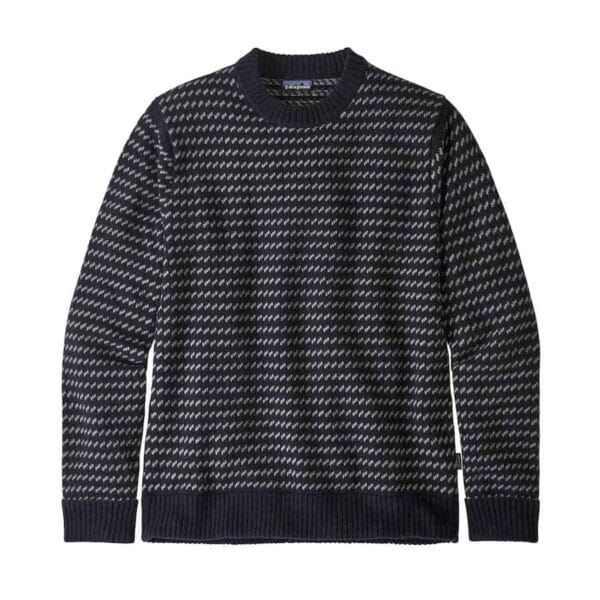 Patagonia Recycled Wool Sweater Navy Pattern