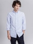 Asket Oxford Shirt Navy Stripe