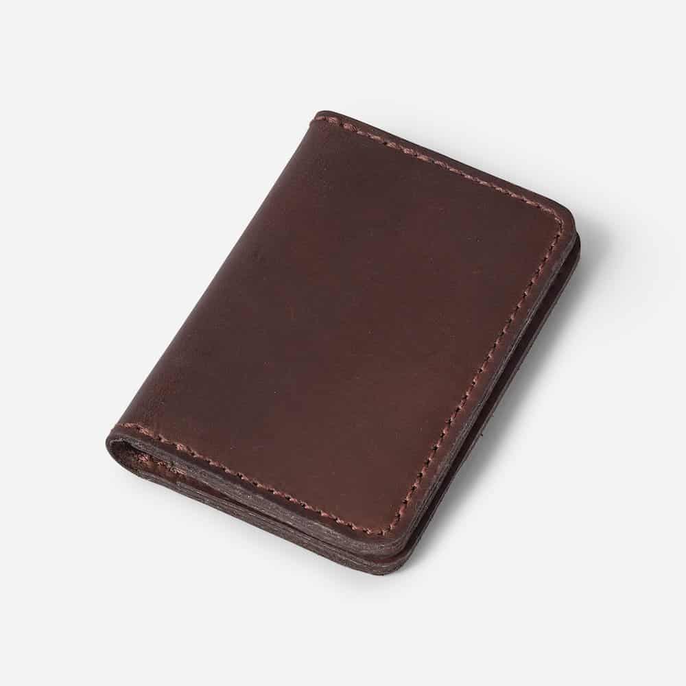 Foldover Card Wallet Parker Clay Brown