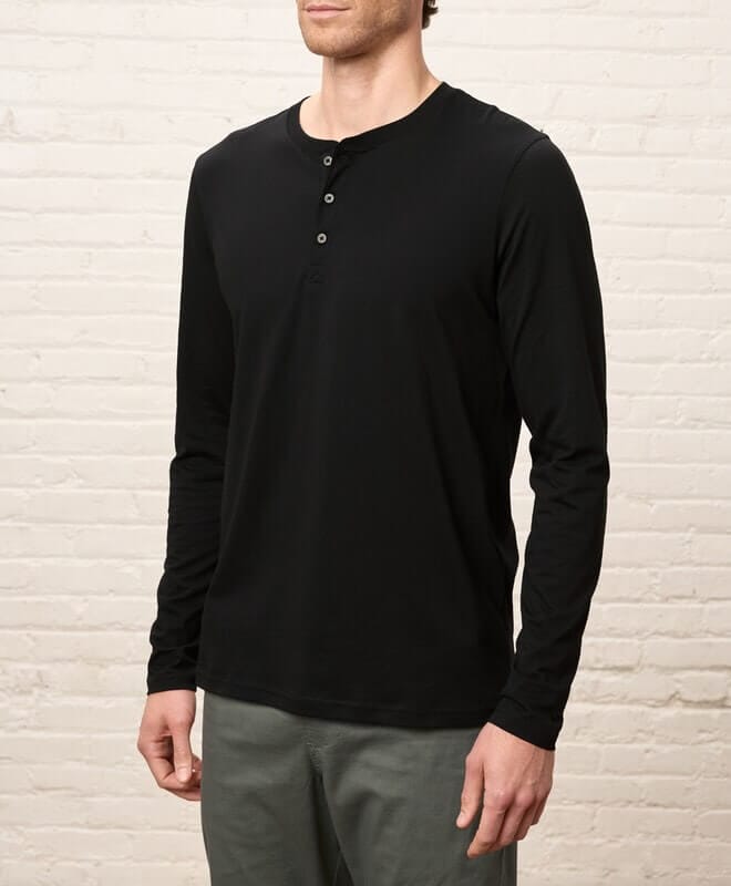 organic cotton henley for men by Pact