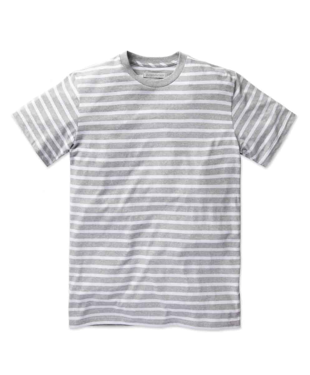 ethical athleisure brands Outerknown-Stripe-Recycled-Tee