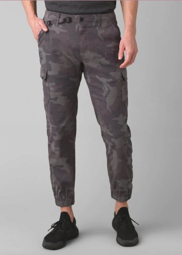 prAna zogger pants in camo