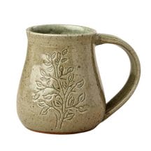 Ceramic Coffee Cup - Leaf and Branch Mug