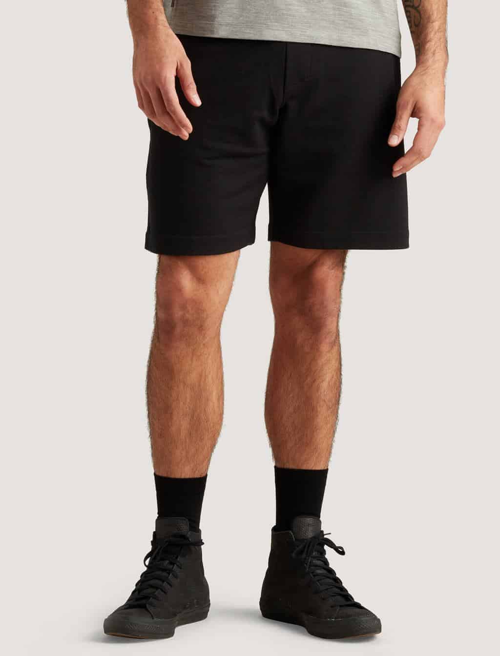 Men's Icebreaker City Label Merino Lightweight Shorts | Black | 100% Merino Wool | Men's
