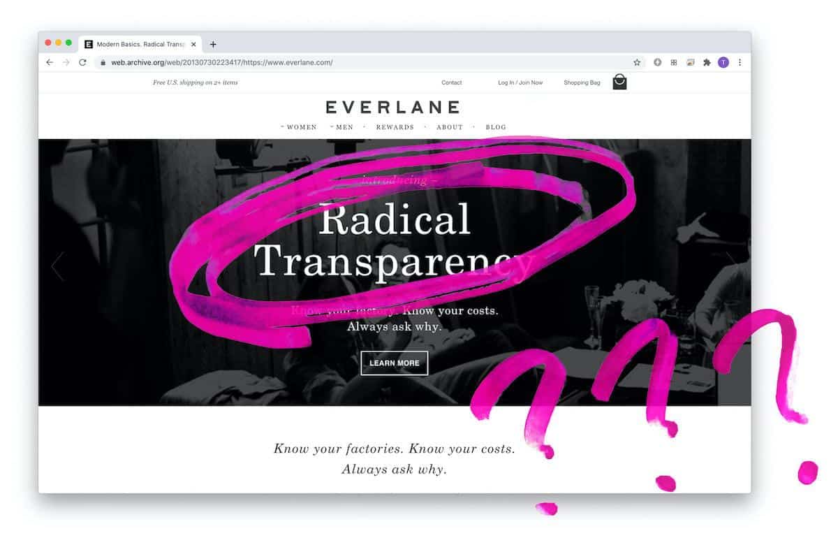 NY Times questions Everlane's claim of radical transparency