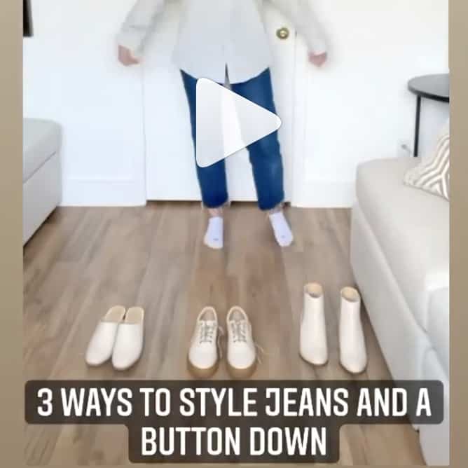 3 Ways to Style Jeans and Button Down Eco-Stylist IG