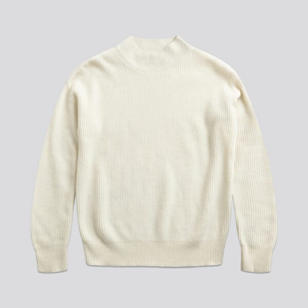 The Mock Neck Sweater Creme