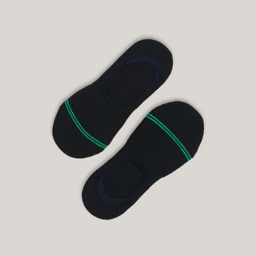 Women's Black No-Show Socks 2-Pack 1S