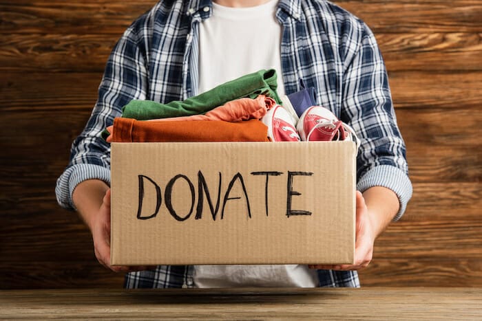 donating-unwanted-clothes-and-shoes