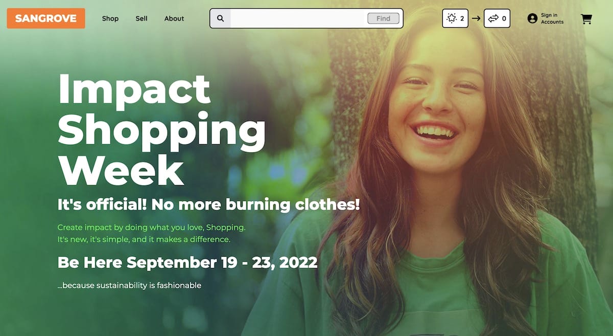 Impact Shopping Week Website