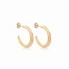Crescent Hoop Earrings in Gold, Medium