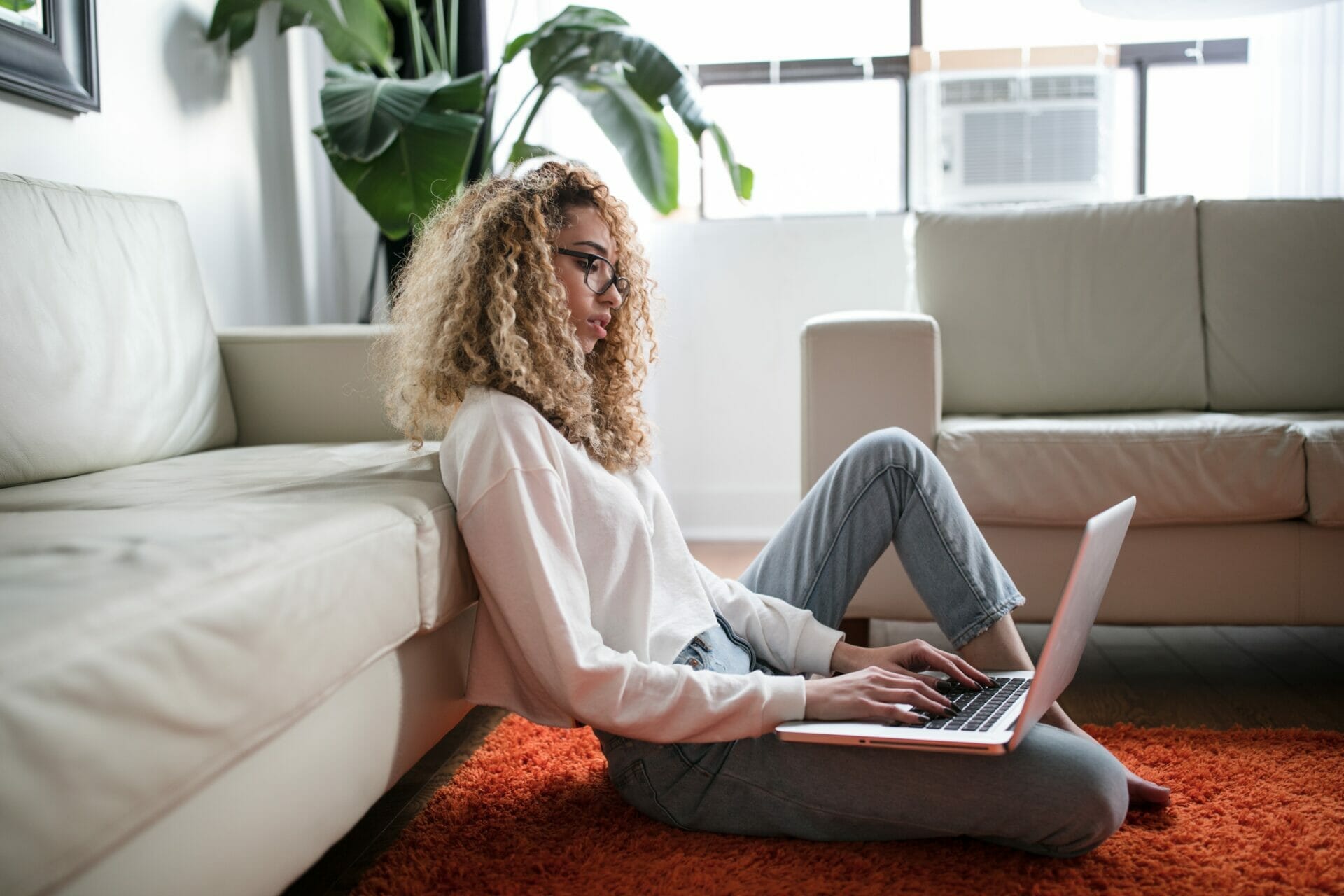 person easily purchases clothing online