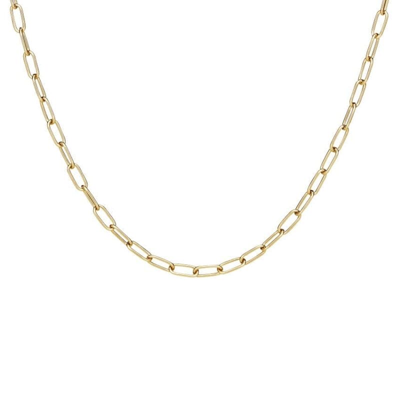14K Yellow Gold Fairmined Paperclip 20 in. Chain Necklace