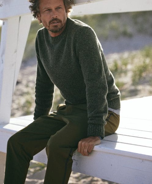 recycled cashmere and wool donegal sweater Outerknown