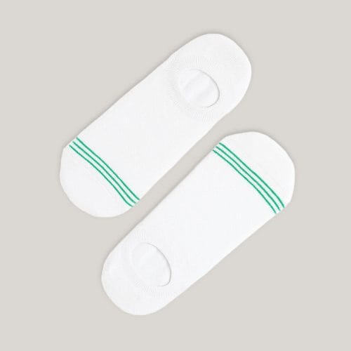 Men's White No-Show Socks 2-Pack 1S