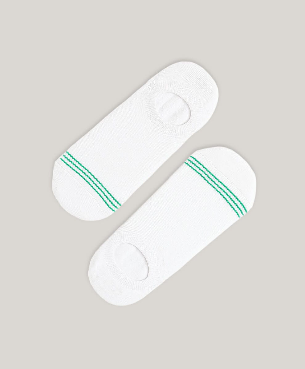 Men's White No-Show Socks 2-Pack | Eco-Stylist