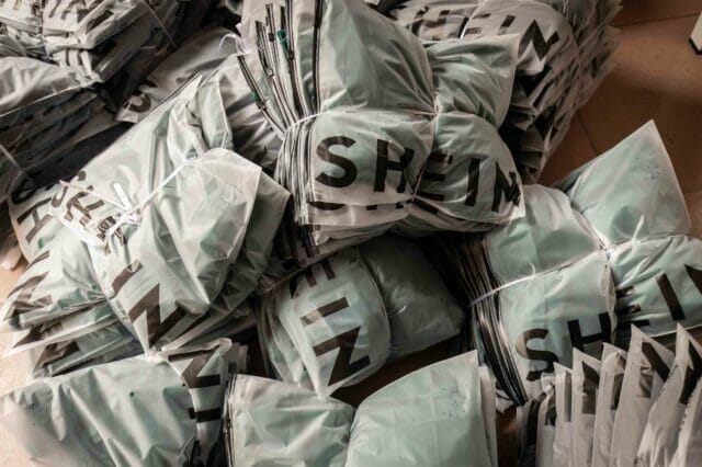 photo of shein haul on the floor