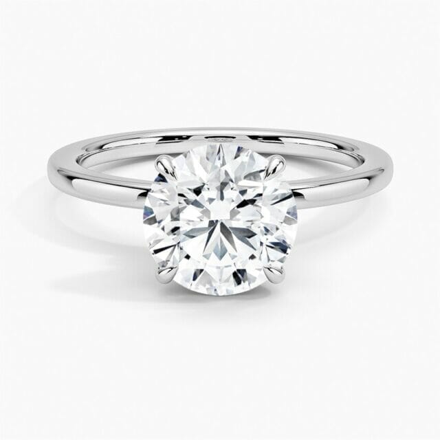 Hidden Halo ethically-sourced recycled diamond engagement ring