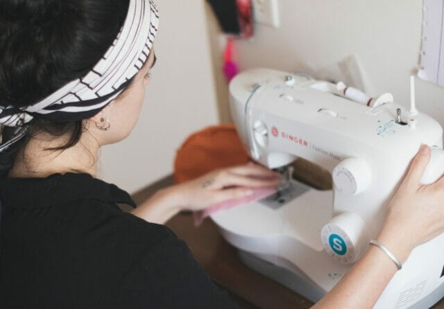 garment worker making clothes