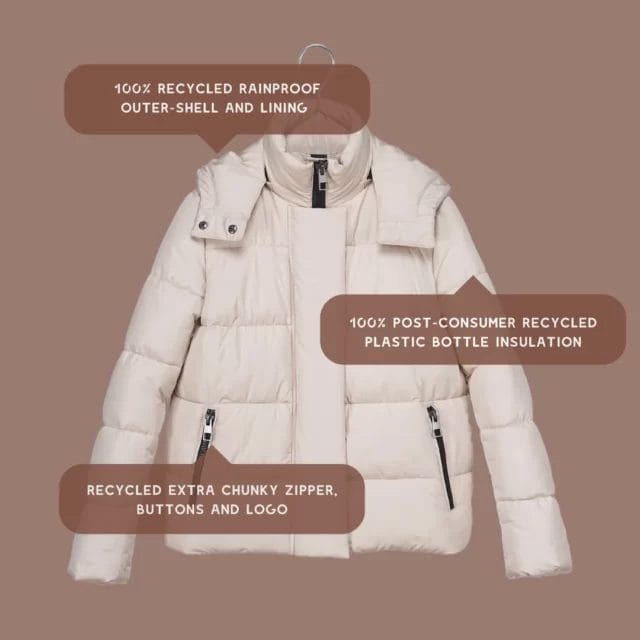 culthread vegan puffer jacket Sustainable Fabrics