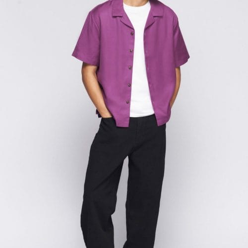 Kotn Men's Camp Shirt in Violet, Size XS