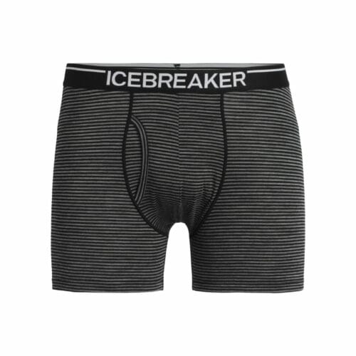 icebreaker Men's Merino Anatomica Boxers wFly | Size Small | Grey Gritstone Heather | Merino Wool//Nylon