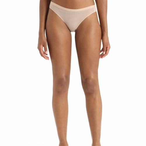 icebreaker Women's Merino Siren Bikini | Size Small | Praline | Merino Wool//Nylon