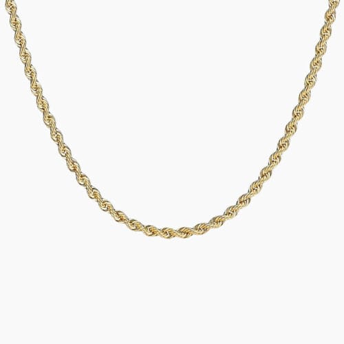 14K Yellow Gold Milo Rope Chain Necklace