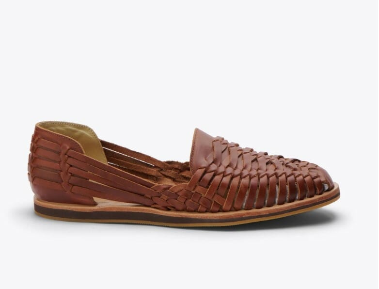 Nisolo Huarache Sandals in a brandy color