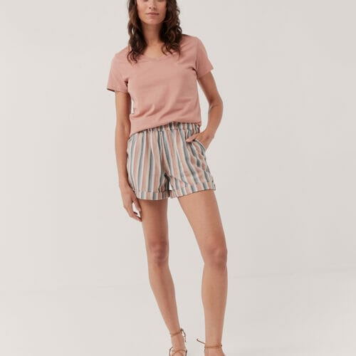 Women's Stucco Vertical Stripe The Harbour Tabbed Short XS