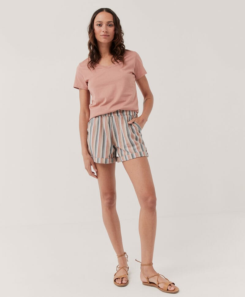 Women's Stucco Vertical Stripe The Harbour Tabbed Short XS