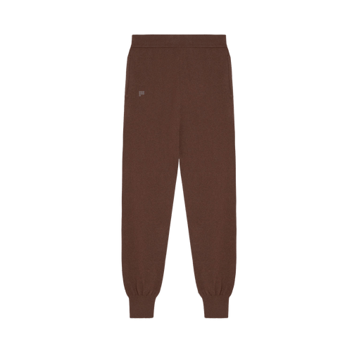 PANGAIA - Recycled Cashmere Track Pants - chestnut brown XS