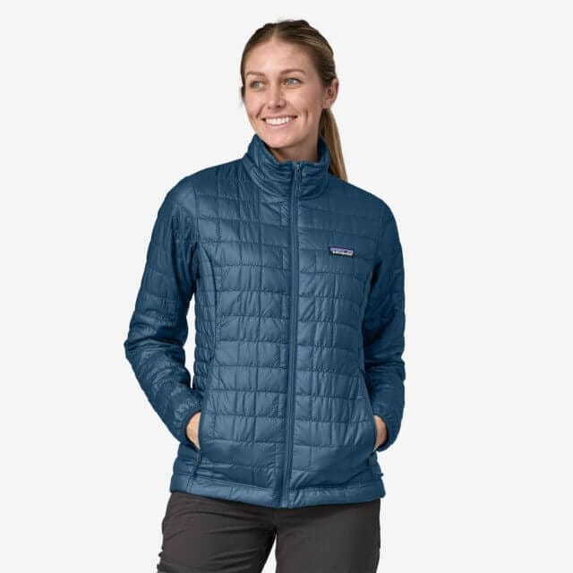 sustainable fall puffer jacket for women