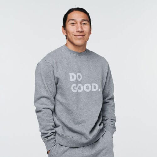 Cotopaxi Men's Do Good Crew Sweatshirt in Heather Grey | Size Small