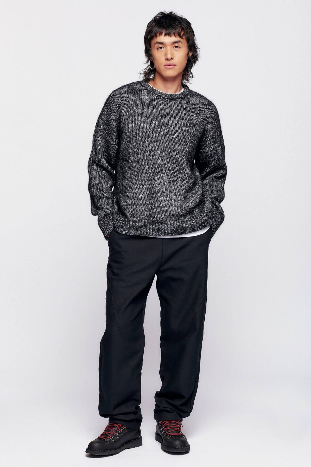 Kotn Men's Kilimanjaro Fuzzy Sweater in Black | Eco-Stylist