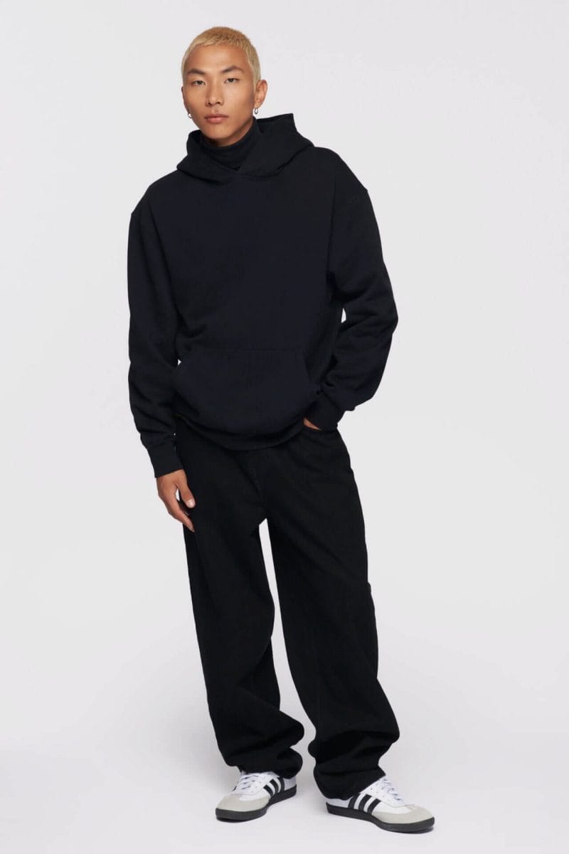 Kotn Unisex Essential Hoodie in Black, Size 2XS
