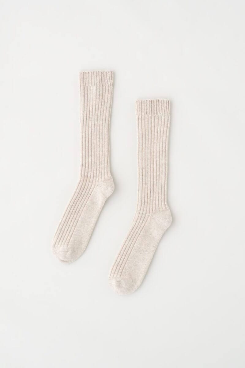 Kotn Unisex Highlands Sweater Socks in Sahara, Size L/XL