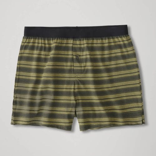Men's Green Black Stripe Everyday Knit Boxer XL