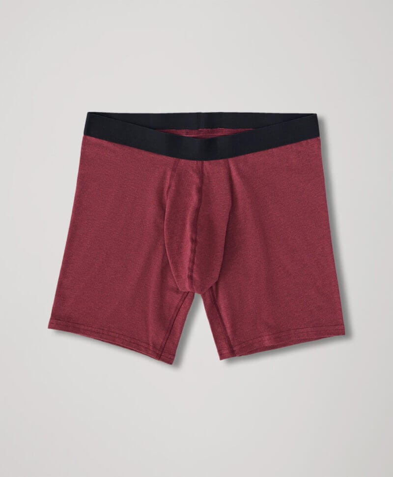 Men's Pomegranate Heather Everyday Extended Boxer Brief L