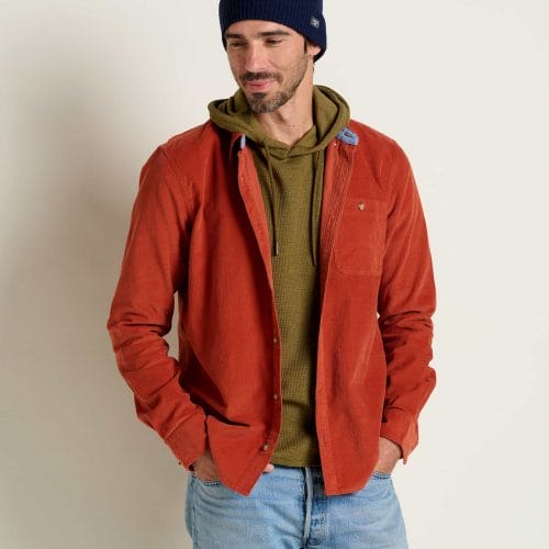Men's Scouter Cord Long Sleeve Shirt Cinnamon / M