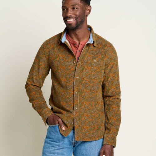 Men's Scouter Cord Long Sleeve Shirt Fir Floral Print / M
