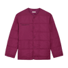 PANGAIA - FLWRDWN Quilted Collarless Jacket - plum purple L