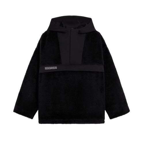 PANGAIA - Recycled Wool Fleece Half Zip Jacket - black S