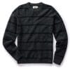 The Lodge Sweater in Charcoal Stripe