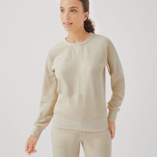 Women's Sandshell Thermal Waffle Sweatshirt XL