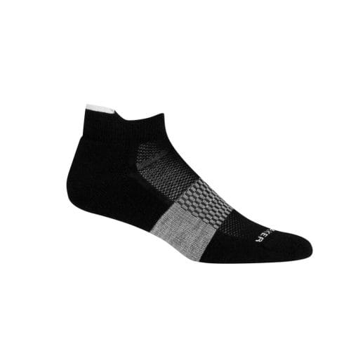 icebreaker Men's Merino Multisport Light Micro Socks | Size X-Large | Black/Snow White | Merino Wool/Lycra/Nylon