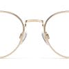 Ezra Narrow Eyeglasses in Polished Gold (Non-Rx)