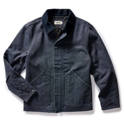 The Workhorse Jacket in Navy Chipped Canvas