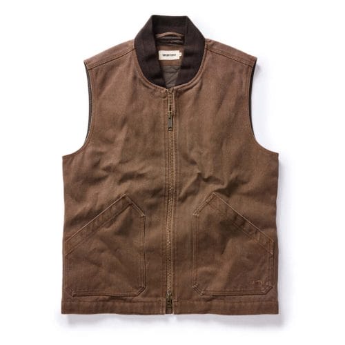 The Workhorse Vest in Aged Penny Chipped Canvas